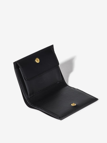 CARD HOLDER 10 IN BLACK CALFSKIN