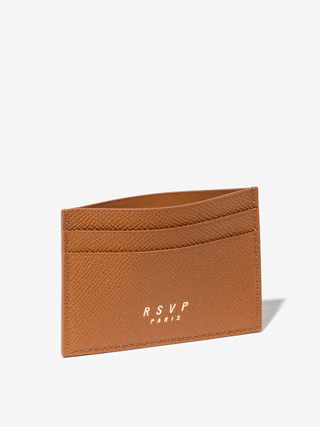 RSVP | Small leather goods - Cardholder - Grained Cognac – RSVP Paris