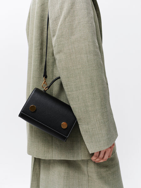 RSVP | Bag - Munchkin - Grained Black Off-White Stitching – RSVP Paris