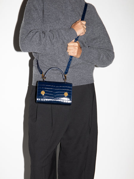 RSVP | Bag - Munchkin - Embossed Croc Navy – RSVP Paris