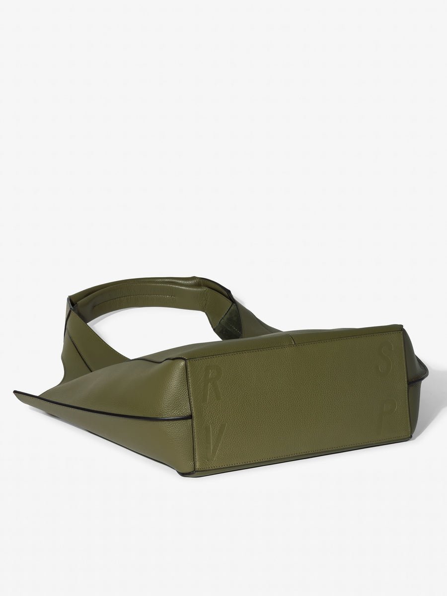 Parachute Medium in grained khaki calfskin – base