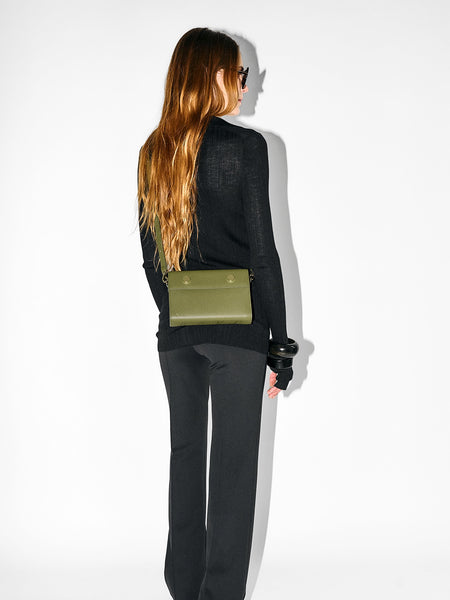 Golden eyes Grained Khaki calfskin – RSVP Paris