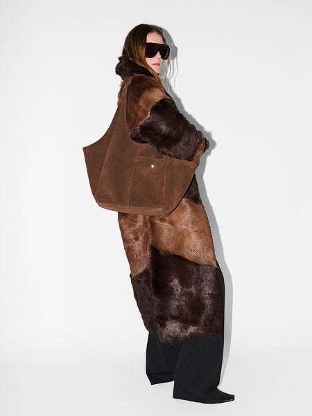 RSVP | Bag - Parachute Medium - Suede Chocolate – RSVP Paris