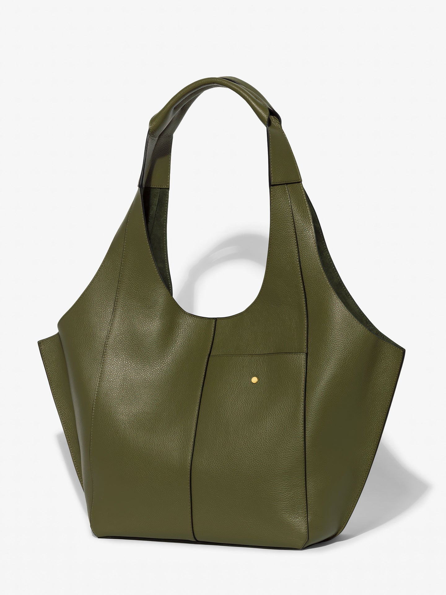 Parachute Medium in grained khaki calfskin – three-quarter view