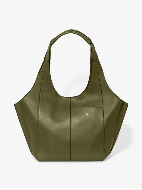 Parachute Medium in grained khaki calfskin
