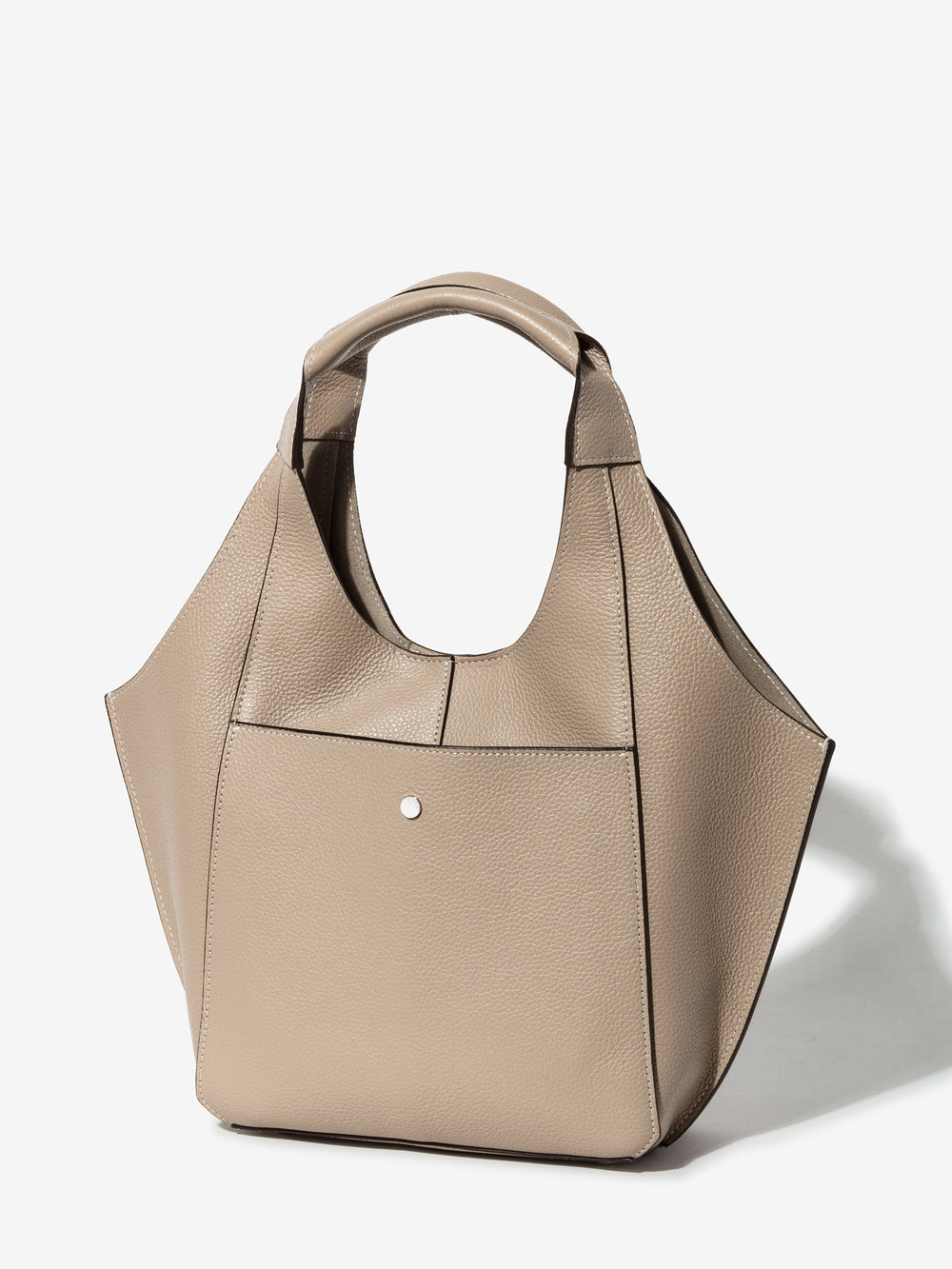Parachute Mini in grained tourterelle calfskin – three-quarter view