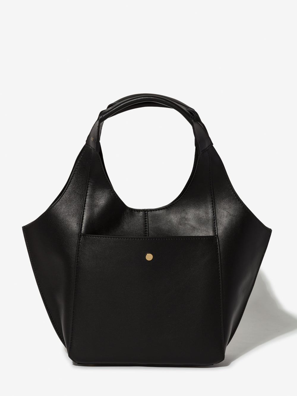 Parachute Mini in smooth black calfskin – front