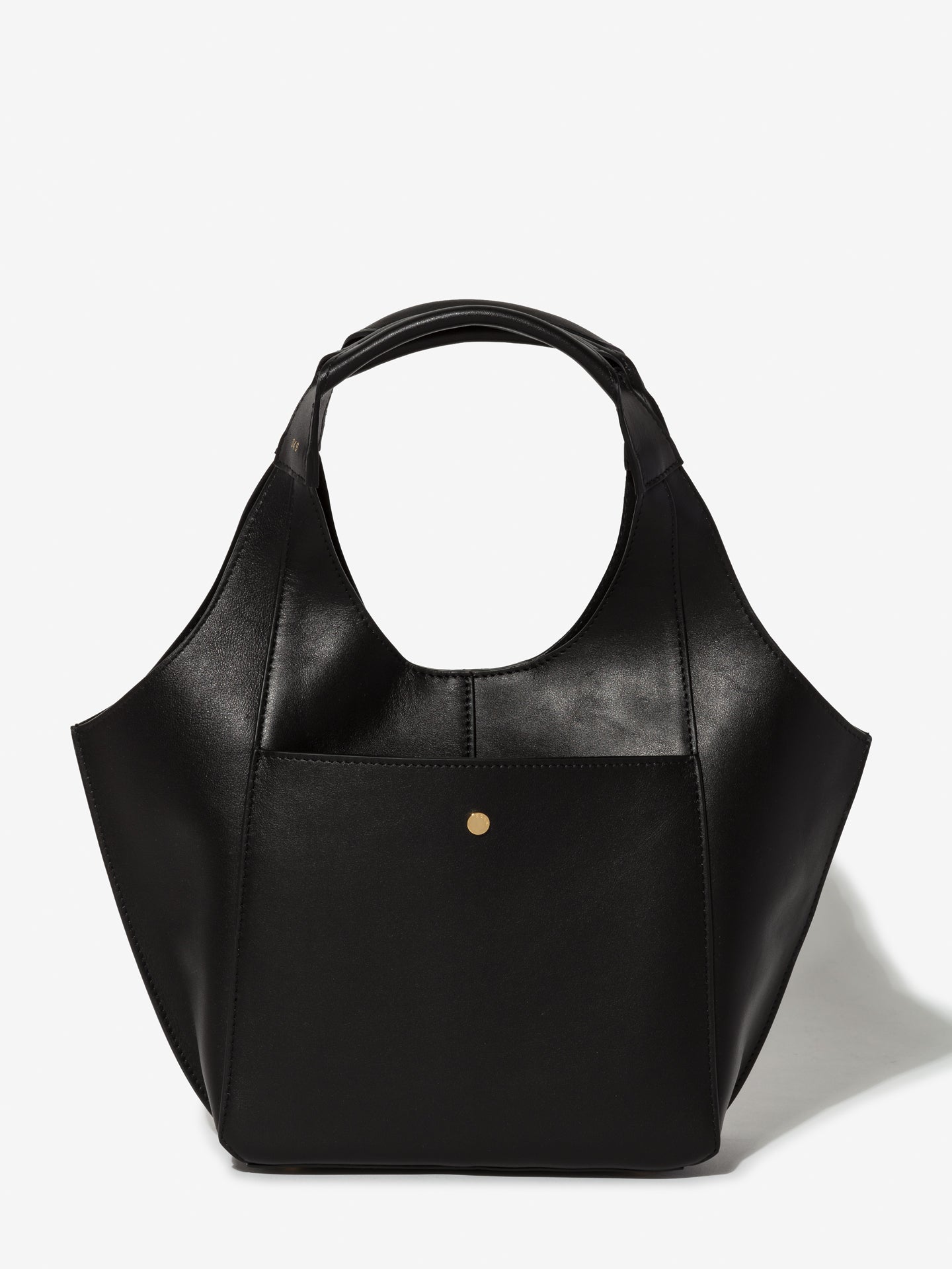 Parachute Mini in smooth black calfskin – front