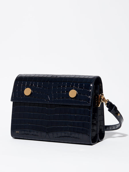 Duo V2 in embossed croc navy – RSVP Paris