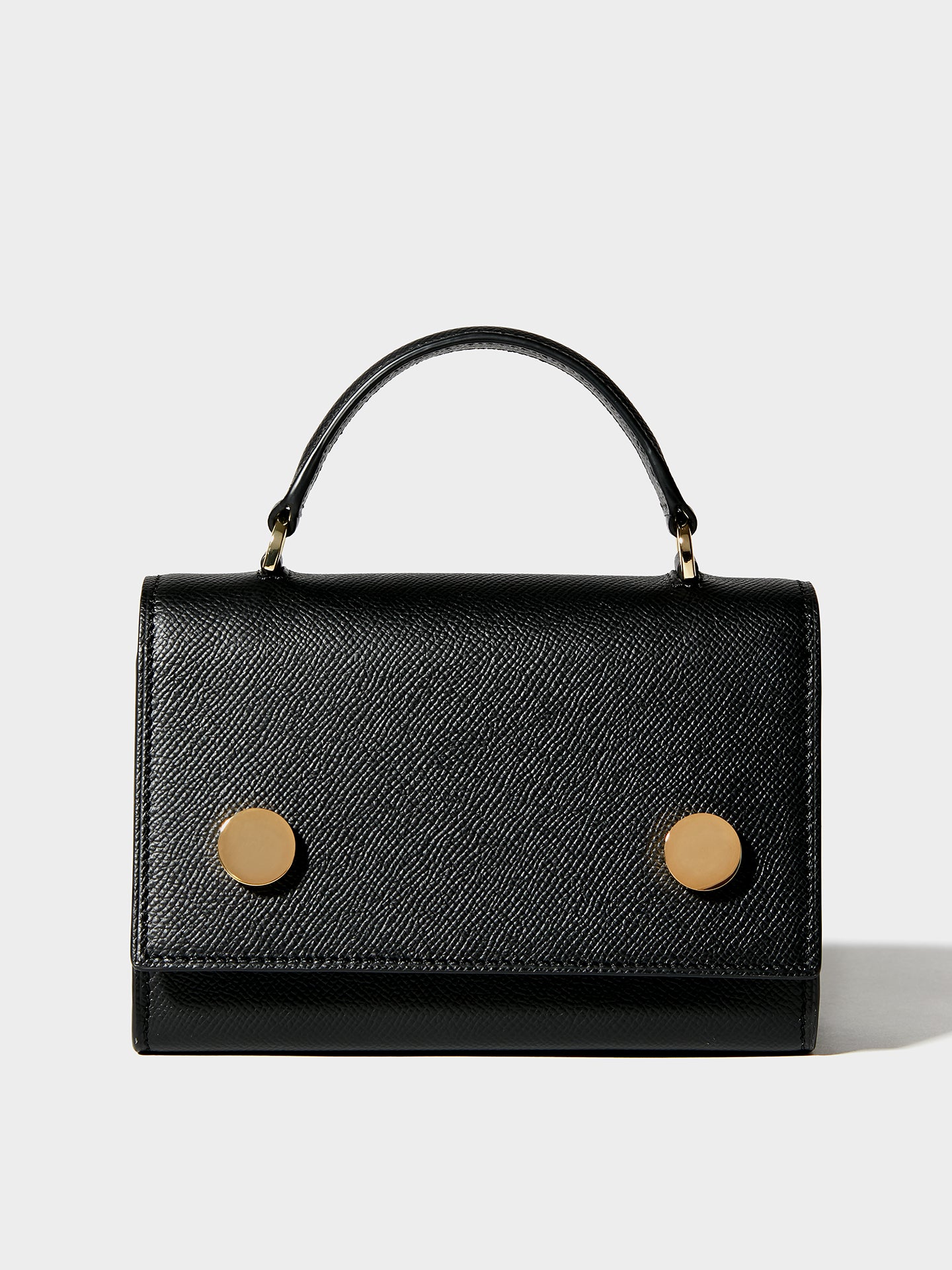 Chanel - Flap Bag Top Handle Grained Calfskin Noir